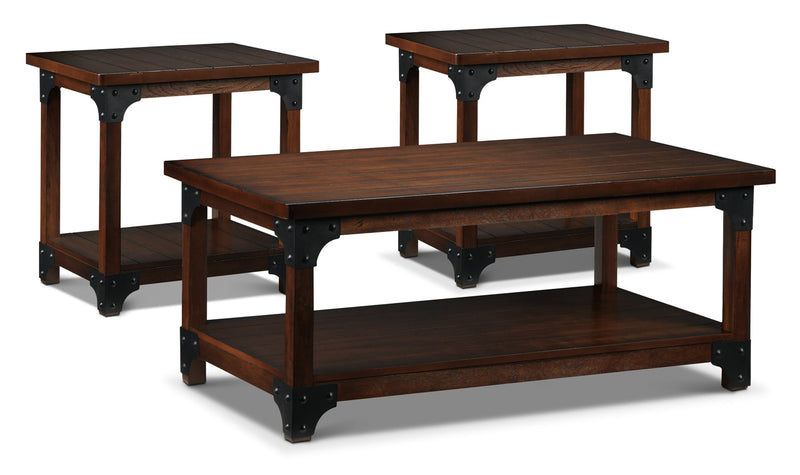 Chesterton Coffee Table and Two End Tables - Walnut