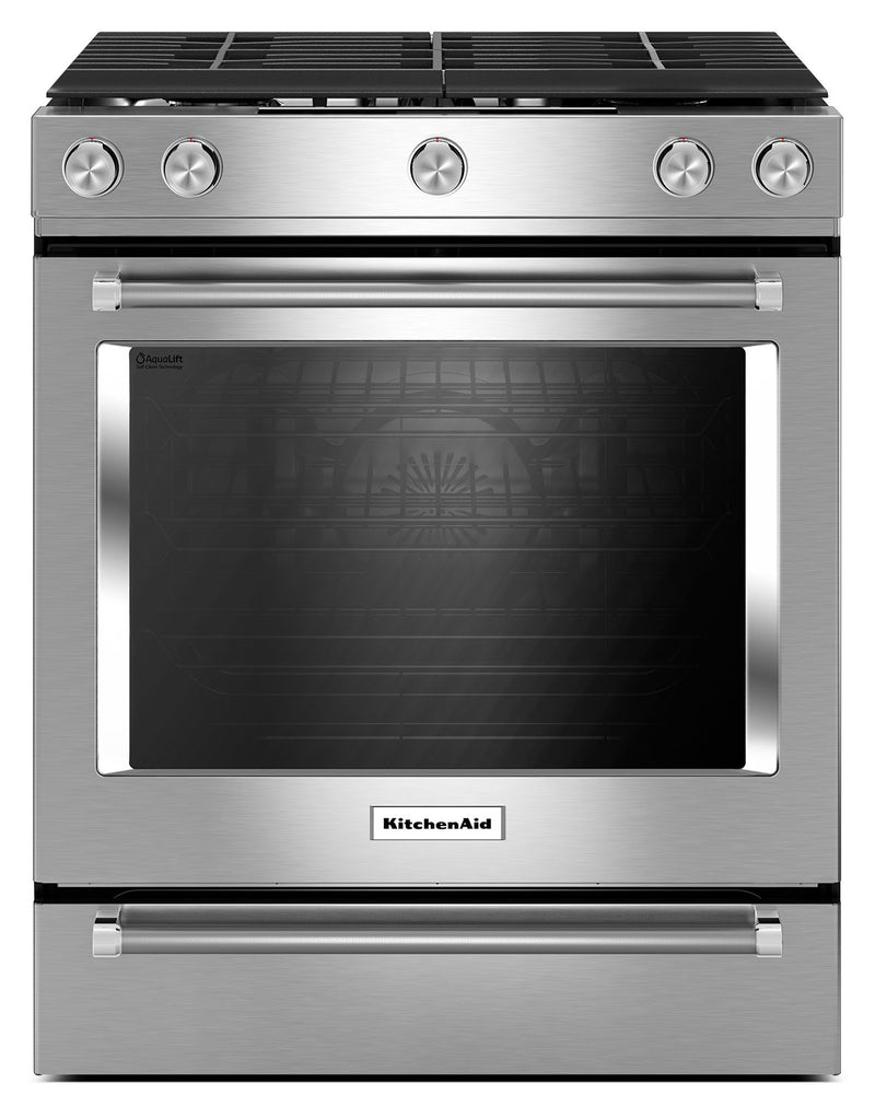 KitchenAid 5.8 Cu. Ft. Slide-In Convection Gas Range - Stainless Steel