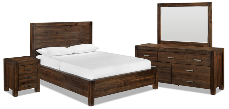 Moor 6-Piece Queen Bedroom Set - Dark Oak
