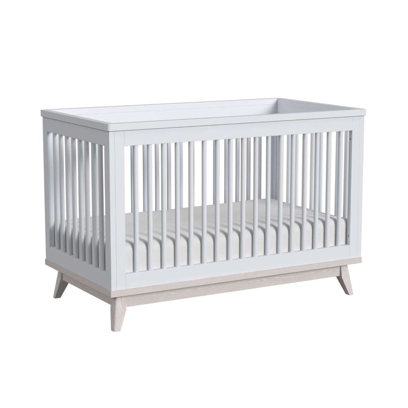 Marty Cottage Crib with Toddler Rail - Ash Linen