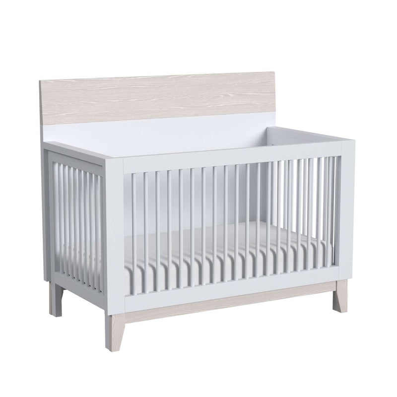 Marty Convertible Crib with Toddler Rail - Ash Linen