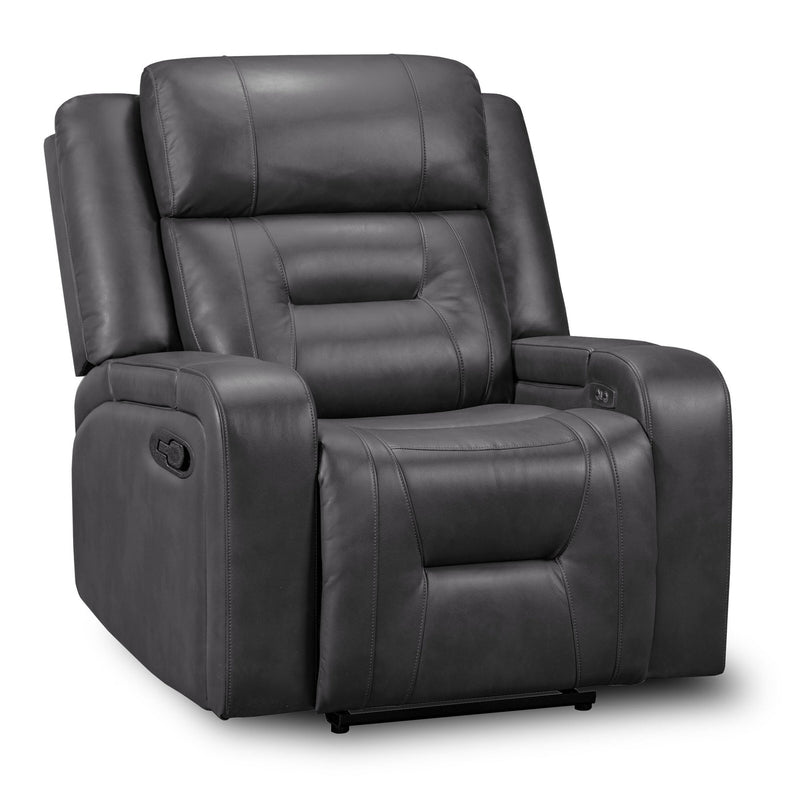 Yarmuth Leath-Aire Power Recliner - Grey