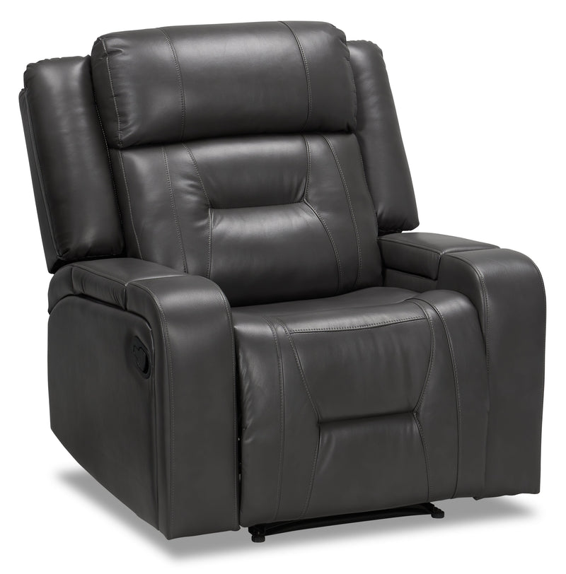 Yarmuth Leath-Aire Recliner - Grey