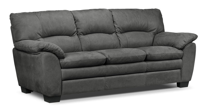 Maree Pillow Top Arm Fabric Sofa - Charcoal