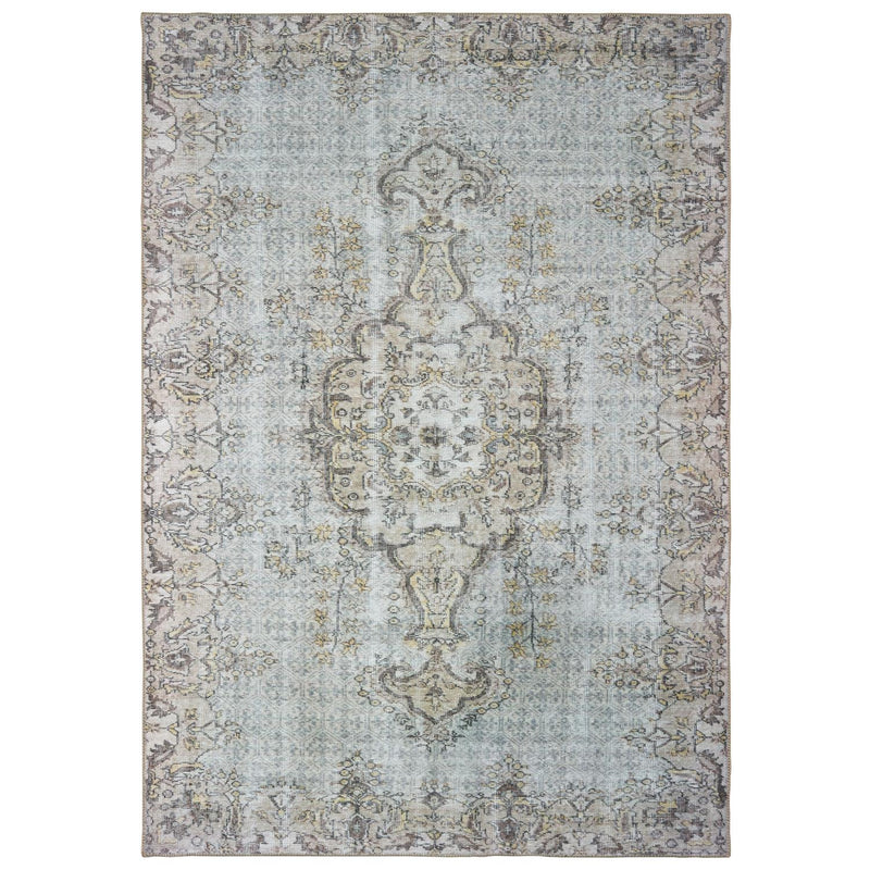 Scarlett W85816L Distressed Medallion Area Rug (4'3"X6'3")