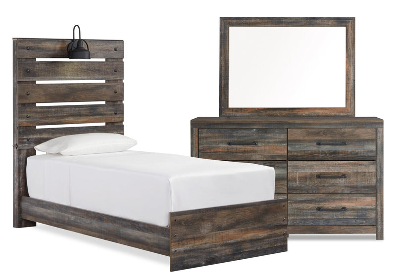 Naylon 5-Piece Twin Bedroom Set - Brown