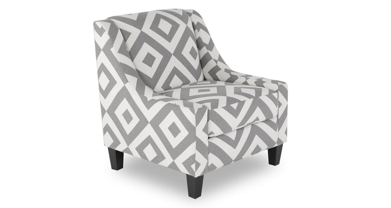 Tuva Linen-Look Fabric Accent Chair - Charcoal Square