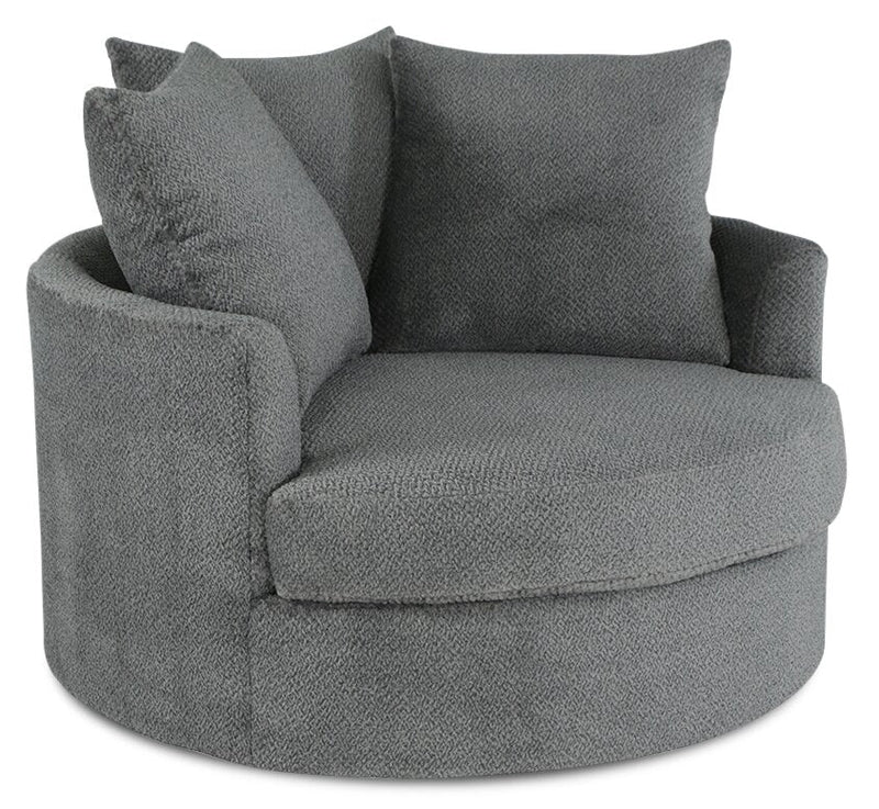 Huggins Chenille Cuddler Chair - Teddy Nightfall