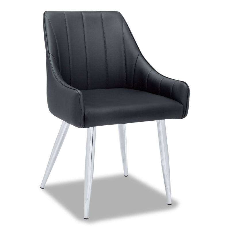 Eliza Dining Chair - Black - Contemporary style Dining Chair in Black Metal