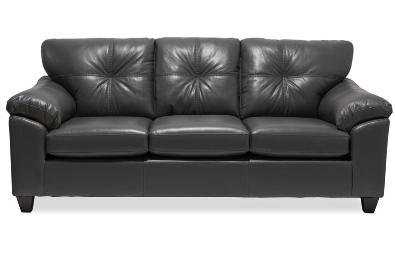 Irene Leath-Aire Sofa - Grey