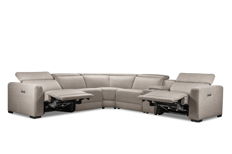 Catania 6-Piece Power Reclining Sectional - Grey