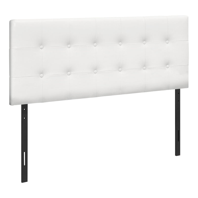 Estel Full Headboard - White - Contemporary style Headboard in White Medium Density Fibreboard (MDF), Solid Woods