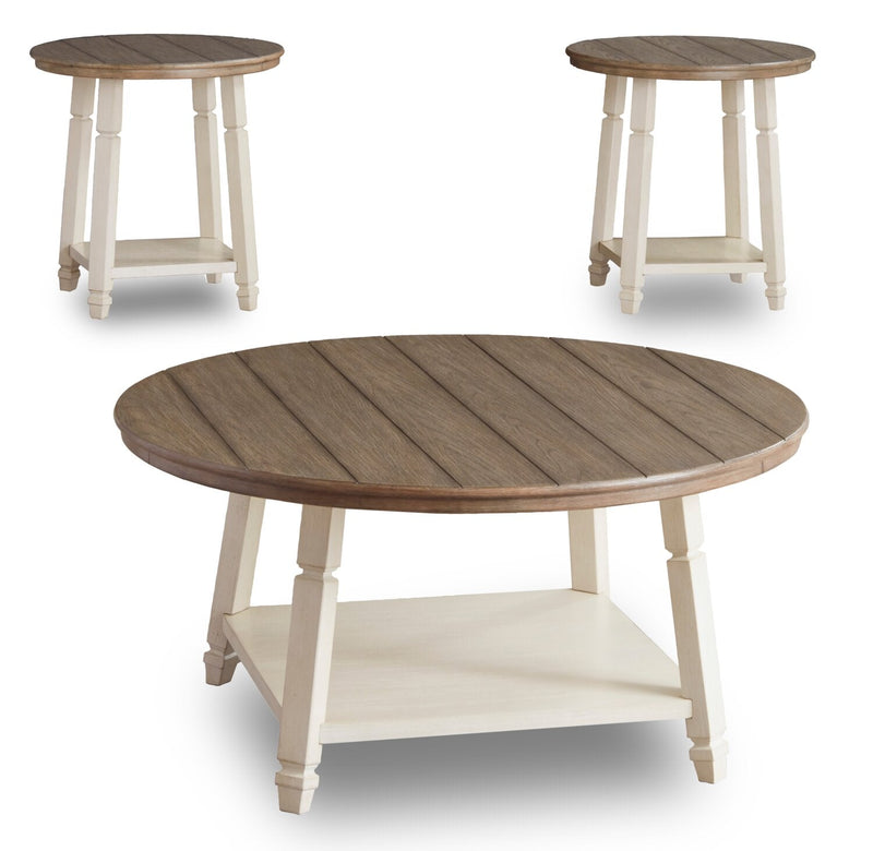 Leah 3-Piece Coffee and Two End Tables Package