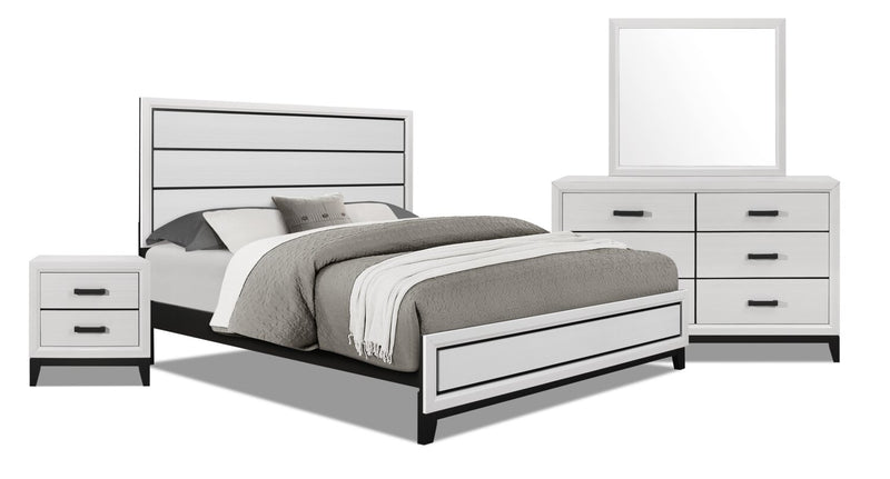 Kate 6-Piece King Bedroom Package - White - Bedroom Package