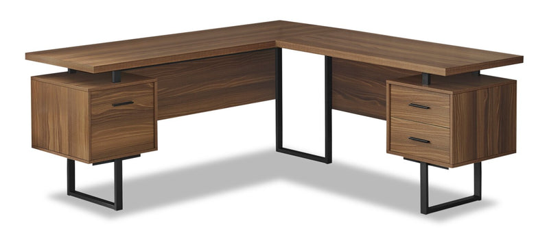 Segundo Reversible L-Shaped Corner Desk - Walnut