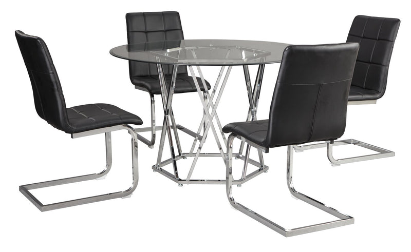 Keaton 5-Piece Dining Set - Black