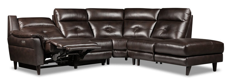 Tolo 3-Piece Right-Facing Power Reclining Sectional - Brown