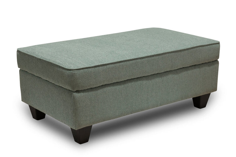 Minstrel Chenille Ottoman - Marine