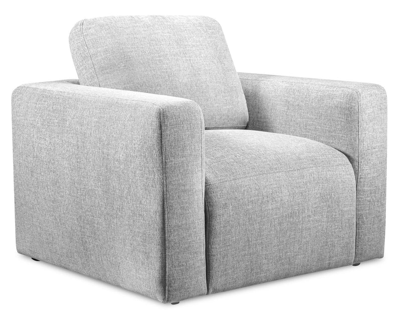 Bassett Chenille Chair - Light Grey