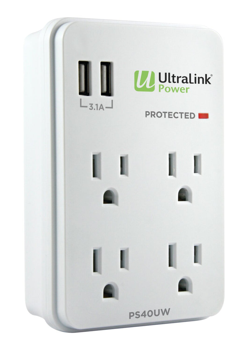 Ultralink Outlet Multimedia Surge Protector - PS40UW