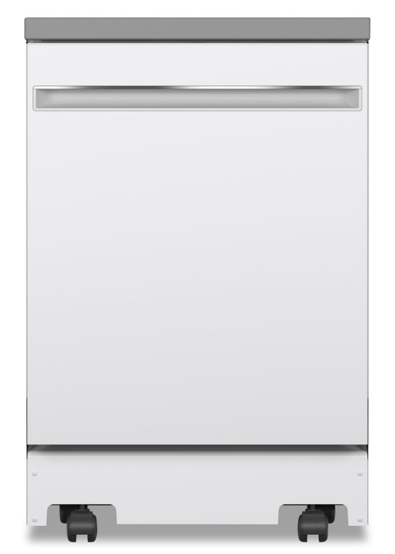 GE 24" Portable Top-Control Dishwasher - GPT225SGLWW - Dishwasher in White