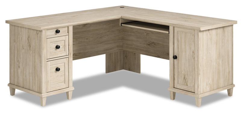 Milner L-Shaped Desk - Chalk Oak