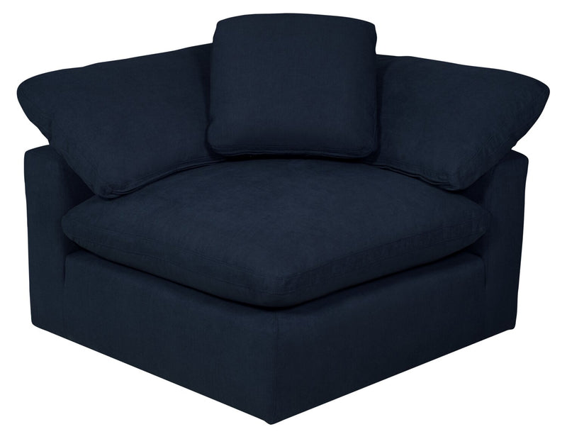 Dalyn Linen-Look Fabric Modular Armless Chair - Navy