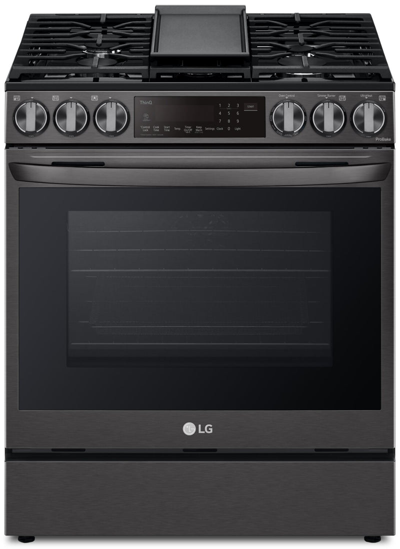 LG 6.3 Cu. Ft. Smart Front-Control Gas Range with Air Fry - LSGL6335D