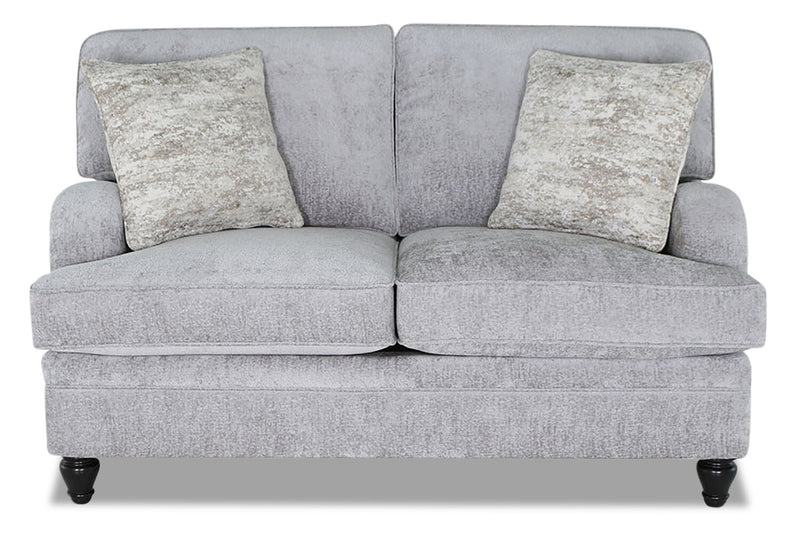 Greycliff Chenille Loveseat - Platinum