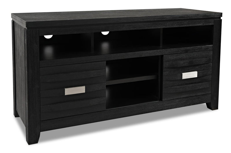 Bronx 50" TV Stand - Charcoal - Contemporary style TV Stand in Charcoal Acacia