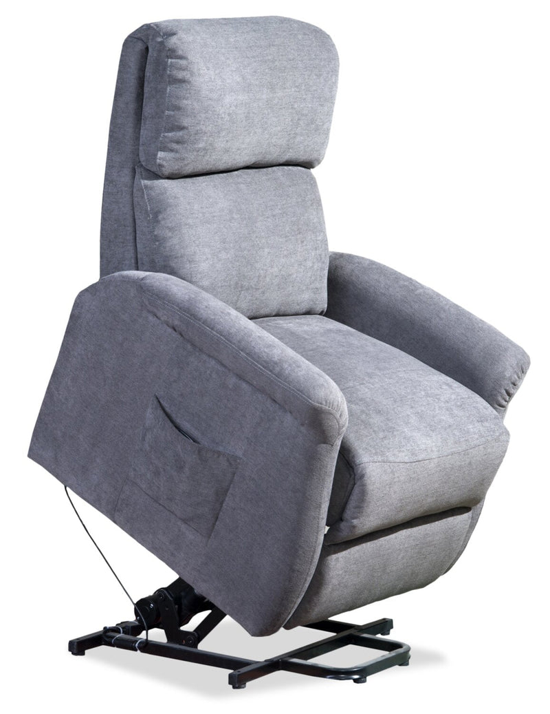 Agosto Chenille Power Lift Reclining Chair - Grey