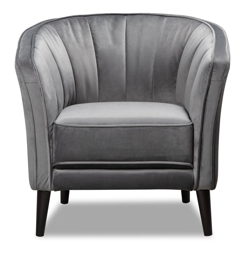 Mocon Velvet Accent Chair - Grey
