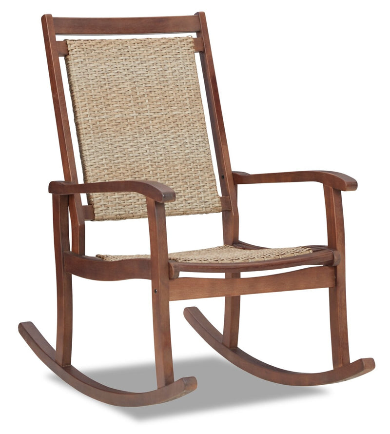 Caplen Patio Rocking Chair - Brown