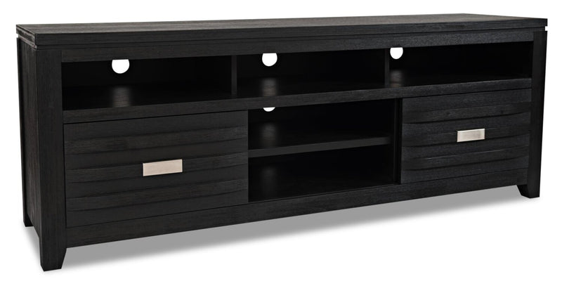 Bronx 70" TV Stand - Charcoal - Contemporary style TV Stand in Charcoal Acacia