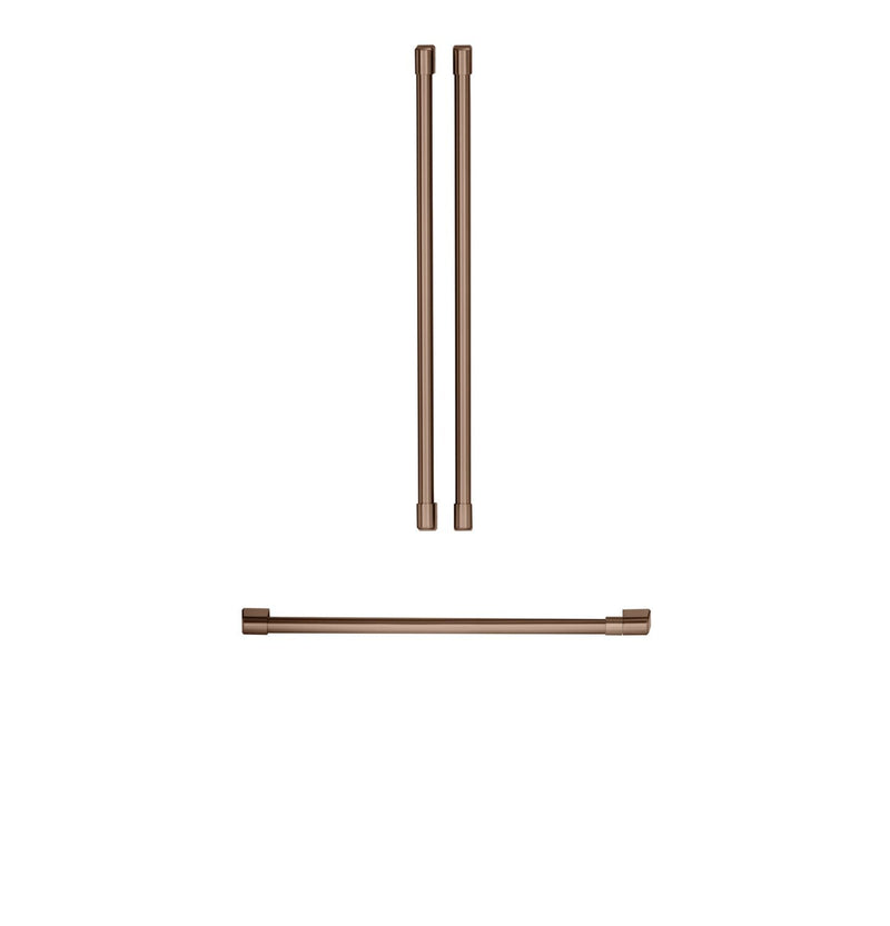 Cafe 3-Piece Handle Kit for French-Door Refrigerator in Brushed Copper - CXMB3H3PNCU