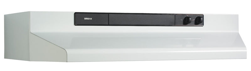 Broan 30" Under-Cabinet Range Hood - BU330WH - Range Hood in White with Black Trim 