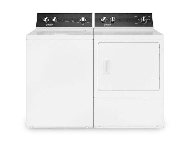 Huebsch 3.2 Cu. Ft. Top-Load Washer and 7 Cu. Ft. Gas Dryer - White - DR5102WG /TR5104WN