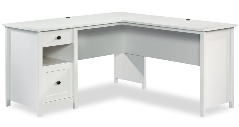 Chiney L-Shaped Desk - Soft White