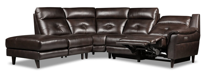 Tolo 3-Piece Left-Facing Power Reclining Sectional - Brown