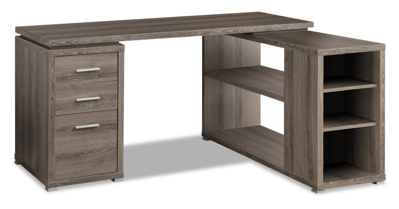 Randall L-Shaped Corner Desk - Taupe