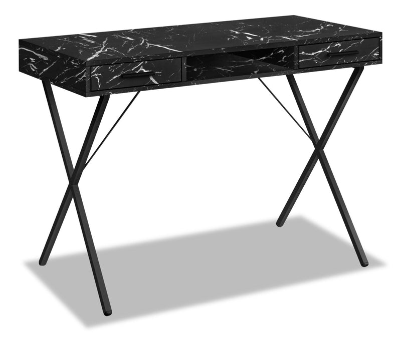 Byng Desk - Black Marble-Look