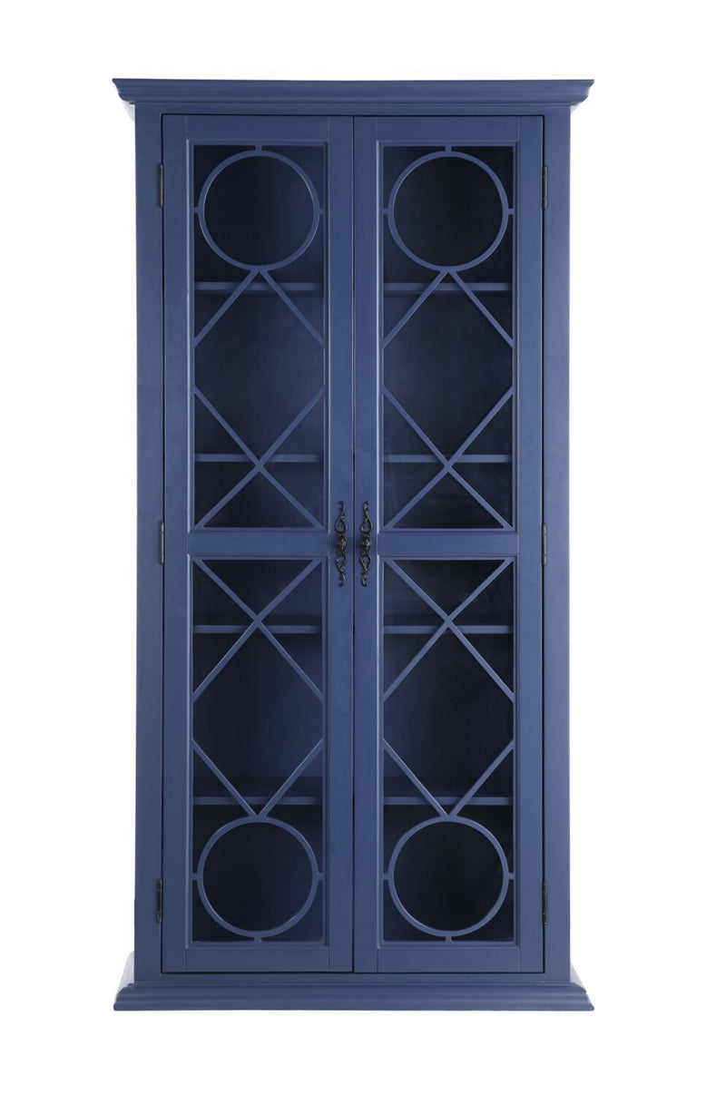 Diana Curio Cabinet - Navy - Traditional style Curio Cabinet in Navy blue Medium Density Fibreboard (MDF)