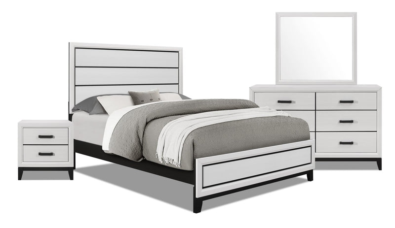 Kate 6-Piece Queen Bedroom Package - White - Bedroom Package