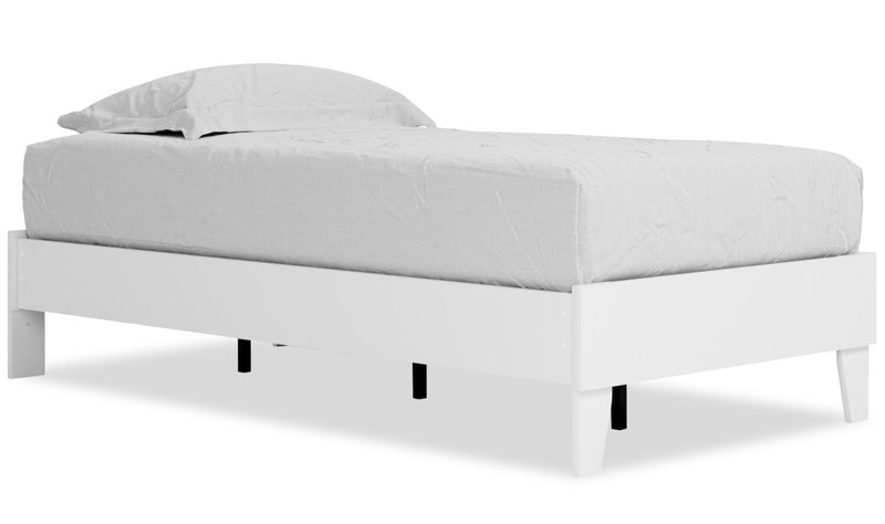 Ridge Twin Platform Bed - White