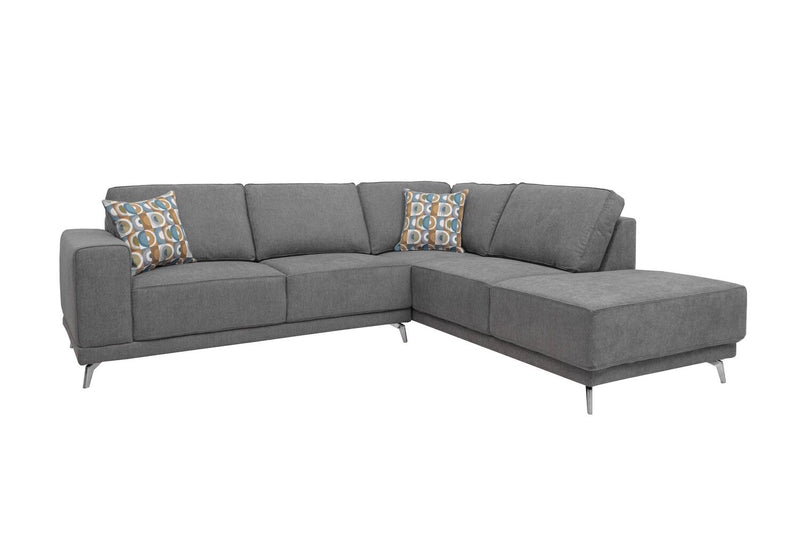 Jacinda 2-Piece Chenille Right-Facing Sectional - Popstitch Grey