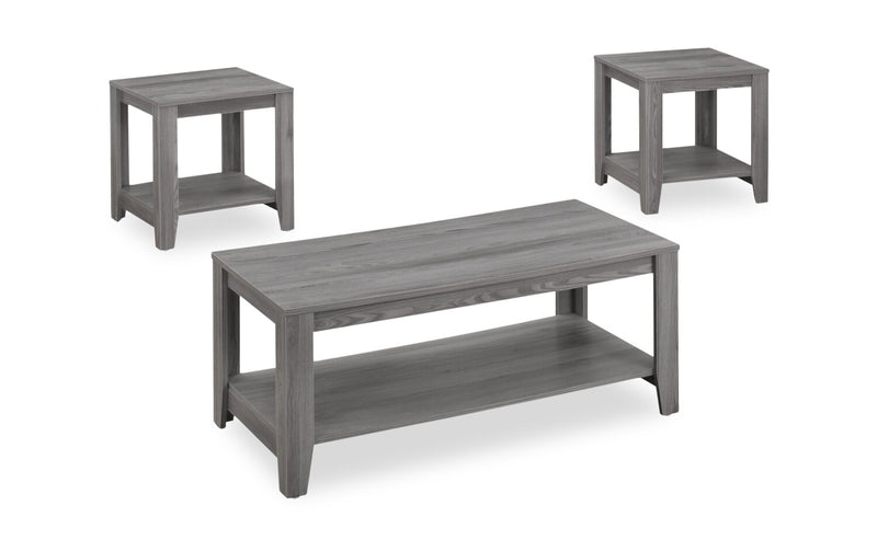 Benbow 3-Piece Coffee and Two End Tables Package - Grey