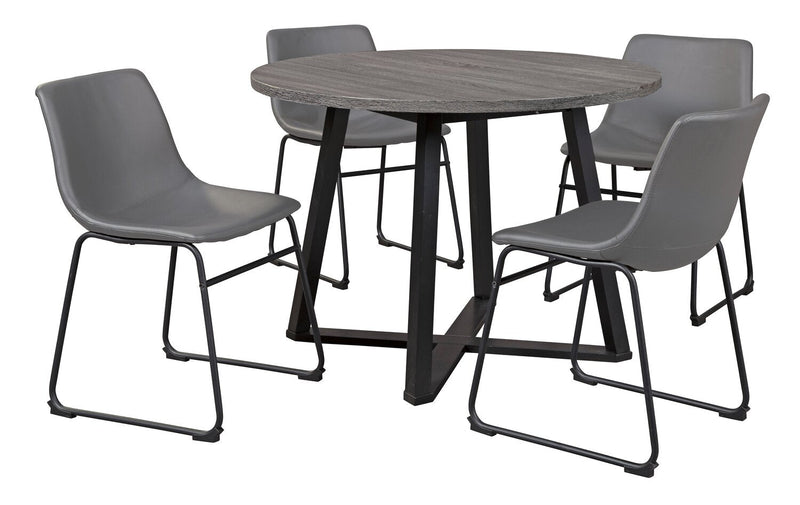 Harlston 5-Piece Dining Package - Grey