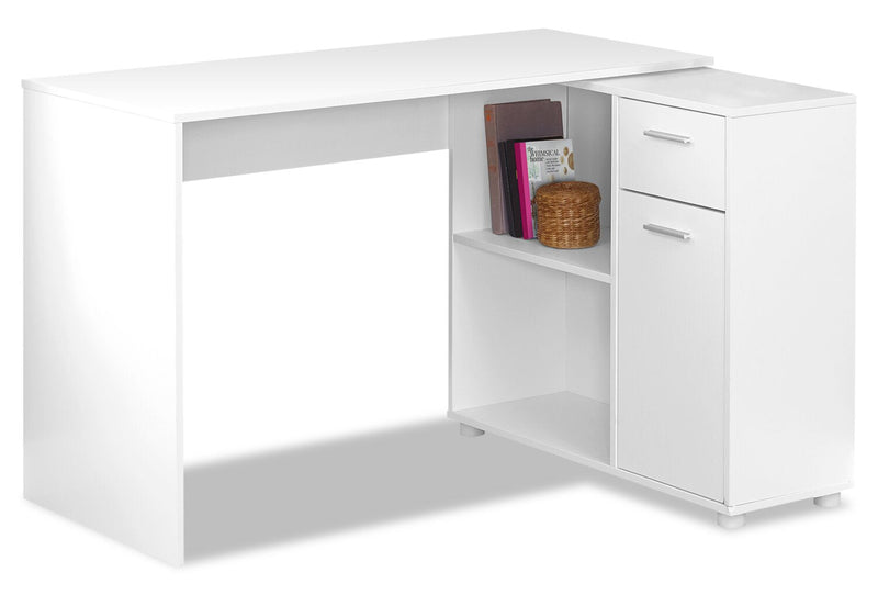 Beckett L-Shaped Desk - White