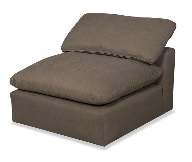 Dalyn Linen-Look Fabric Modular Corner Chair - Slate