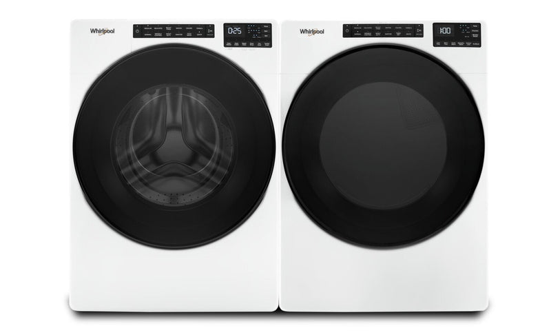 Whirlpool 5.2 Cu. Ft. Front-Load Washer and 7.4 Cu. Ft. Gas Dryer - White